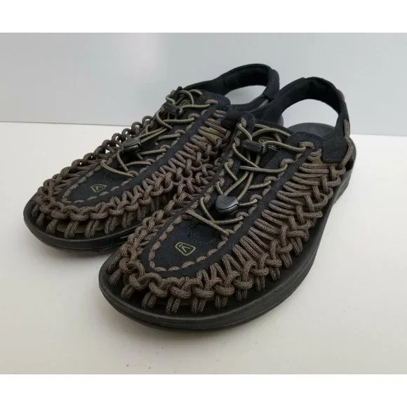KEEN Uneek Black & Green Cord Shoe Sandals Mens Size 8 40.5 KEEN Men main image 4